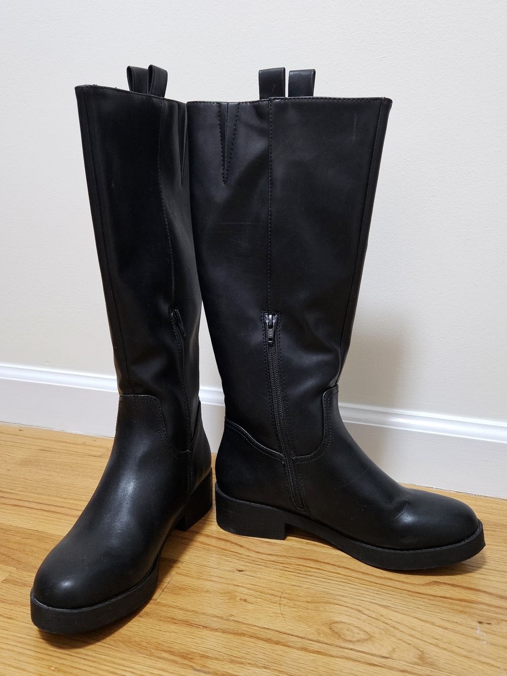 Target Black Mid-Calf Zip Riding Boots